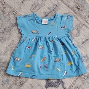 Hanna Andersson Baby Girl Play In, Play Out Playground School Dress Sz6-12m